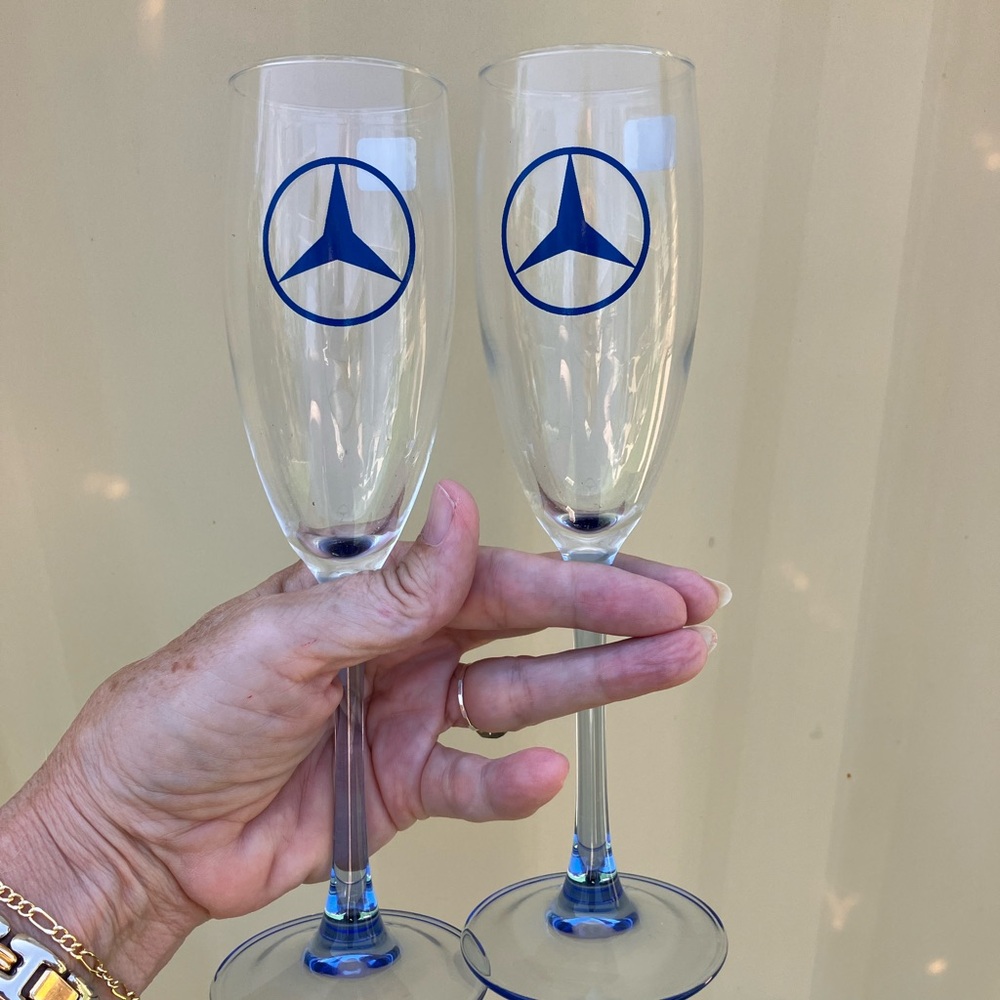 Mercedes-Benz champagne flute Set of two - Picture 2 of 5